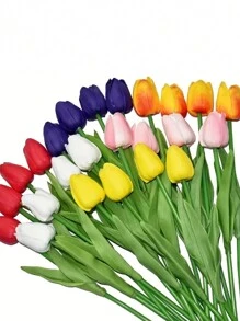 12 pezzi di fiori di tulipano artificiali assortiti, rosa chiaro e bianco rosa, adatti per la decorazione di giardini esterni, decorazioni interne ed esterne, decorazione di vasi, piante finte, decorazione per tutte le stagioni, oggetti di decorazione per la stanza, decorazione floreale domestica, davanzale, portico, vaso da giardino interno ed esterno, decorazione per matrimoni e feste, forniture per feste di compleanno, regalo per la festa della mamma e del papà, decorazione in stile bohémien, accessori per composizioni floreali fai-da-te