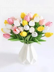 12 pezzi di fiori di tulipano artificiali assortiti, rosa chiaro e bianco rosa, adatti per la decorazione di giardini esterni, decorazioni interne ed esterne, decorazione di vasi, piante finte, decorazione per tutte le stagioni, oggetti di decorazione per la stanza, decorazione floreale domestica, davanzale, portico, vaso da giardino interno ed esterno, decorazione per matrimoni e feste, forniture per feste di compleanno, regalo per la festa della mamma e del papà, decorazione in stile bohémien, accessori per composizioni floreali fai-da-te