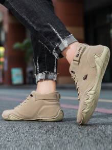 Männer handgemachte Klettverschluss-Sneaker, rutschfeste atmungsaktive Stiefel