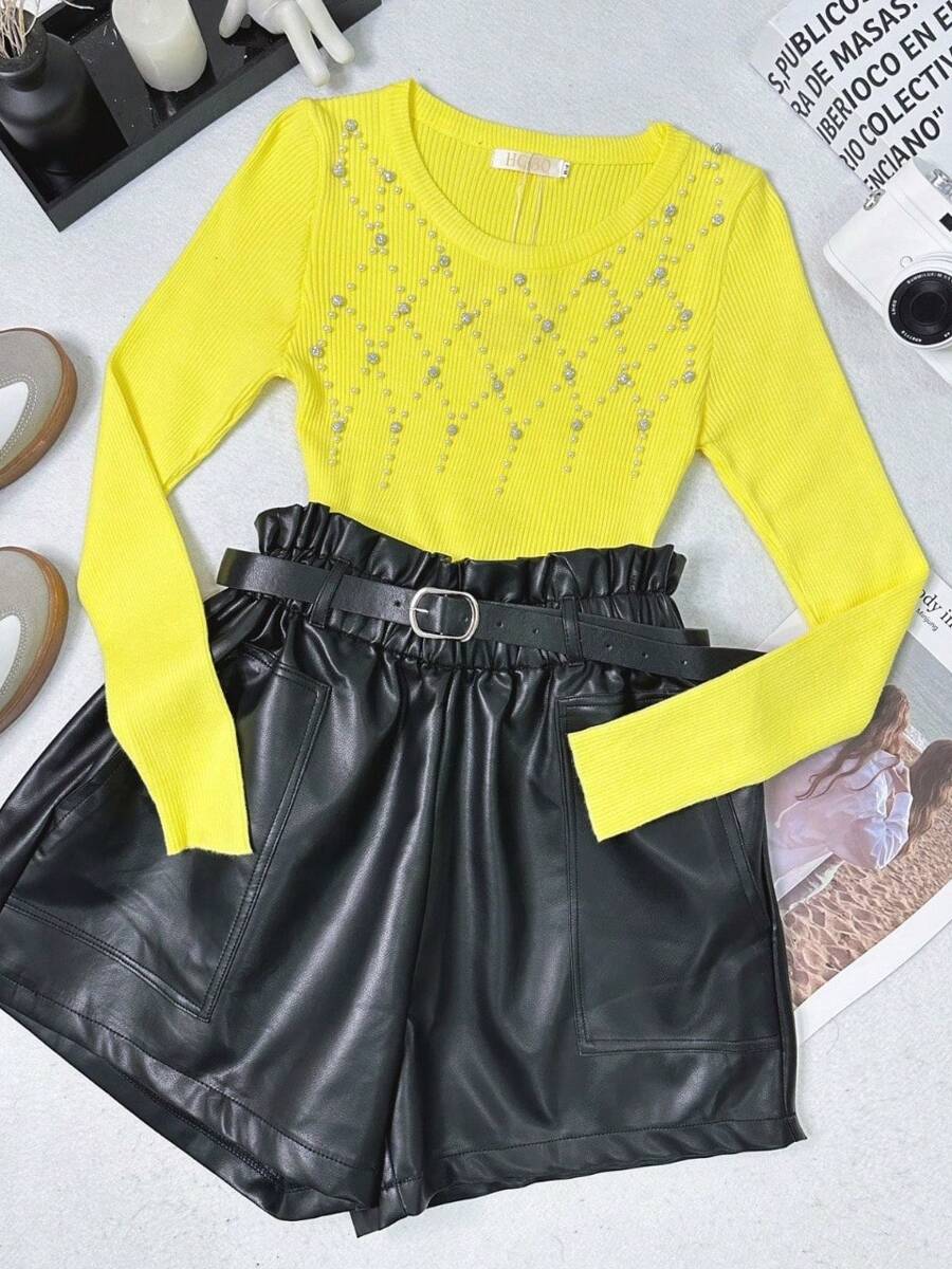 Women Tops - Màu vàng - Xem 1