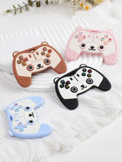 1 Peça Brinquedo de Dentição Compacto em Formato de Panda de Silicone, Design de Console de Jogos, Material de Silicone, Brinquedo de Dentição Sensorial Perfeito para Bebês