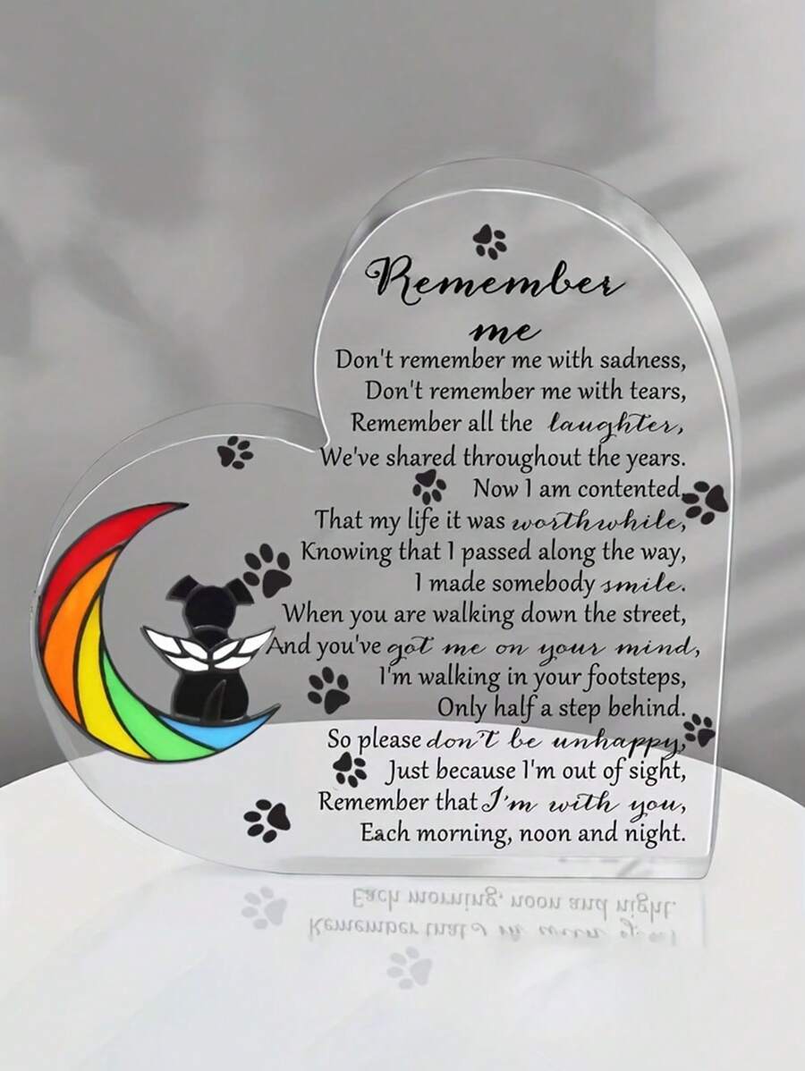 1pc Pet Memorial Ornament Dog Memorial Gifts For Loss Of Dog