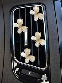 4pcs Rhinestone Butterfly Desigh Zinc Alloy Car Air Outlet Ornament
