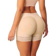 Panty Bombacha Levanta Gluteos Relleno Aumenta Lenceria,Panty Calzon Relleno Aumenta Levanta Glúteos para Mujer - Albaricoque - Ver 4