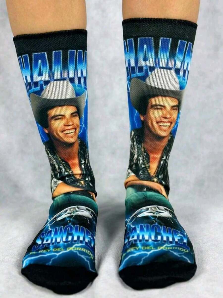 1 Par Calcetas Chalino Melissa Shop - azul real - Ver 1