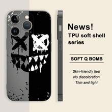 1 carcasă de telefon creativă și unică cu față fantomă: husă de protecție lichidă TPU, anti-șoc și anti-cădere, compatibilă cu / compatibilă cu Samsung/ compatibilă cu Redmi Note/ compatibilă cu VIVO/ compatibilă cu OPPO