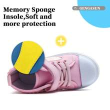 GENGASUN Giày thể thao cho bé gái mới biết đi Giày vải thông thường cao cấp dành cho trẻ em với sự thay đổi màu sắc lấp lánh lật kim sa lấp lánh - Hồng - Xem 7