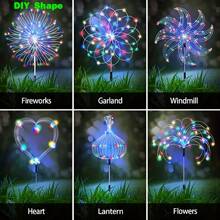420 LED Éclairage de jardin solaire, Éclairage de feux d'artifice solaires, Lumières solaires extérieures étanches à 8 modes pour jardin, terrasse, allée, chemin, fête, mariage, décoration, 360/200/60 LED, décoration d'automne, décoration de Noël, décoration extérieure de maison