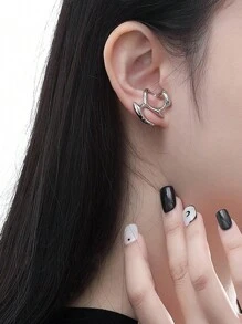 1 Set Of Asymmetrical Decorative Earrings, French Vintage Style All-Match Stud Earrings Halloween