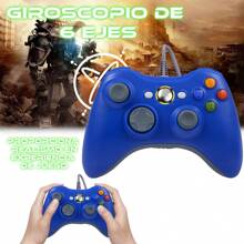 Control Alámbrico Azul Para Xbox 360 - Azul - Ver 3