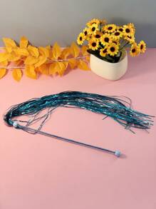 Pet Supplies Cat Interactive Toy Translucent Cat Teaser Wand With Rustling Paper & Tassel Fairy Cat Stick For Boredom Relief - Multicolor - View 12