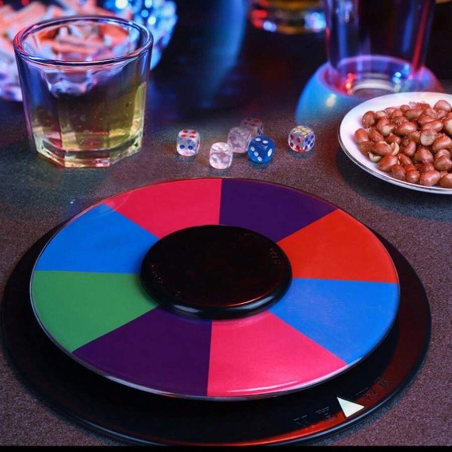 1pc Custom Game Turntable Creates Atmosphere, Fine Wine And Fighting Wine Turntable, Drinking And Entertainment Props, Family Entertainment Toys.