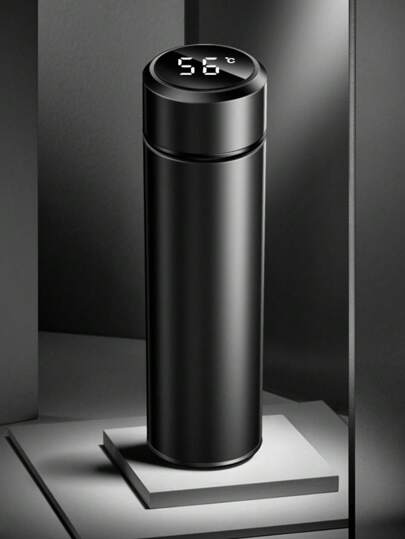 500 Ml Garrafa Térmica Inox Inteligente Com Medidor De Temperatura Ideal Para Viagens Escritório Promoção