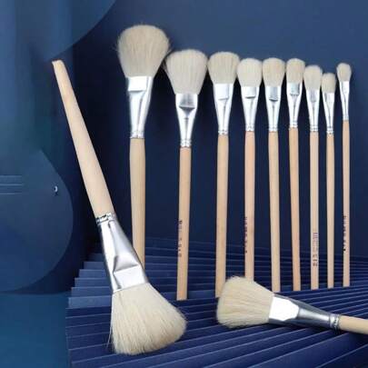 1 件陶艺针织刷适用于陶瓷釉/绘画着色水彩颜料丙烯工艺品 DIY 绘画笔美术用品返校、返校、学校用品