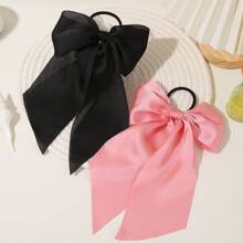 7pcs Bow Detail Bow Ribbon Hair Ties - Multicolor - View 2