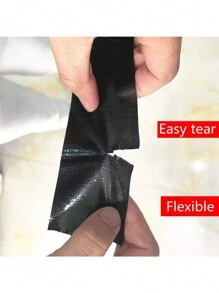 黑色重型管道膠帶，堅固，柔韌，無殘留，適用於各種天氣，手撕開- 批量用於修復，工業，專業使用的價值 - 黑色 - 查看 5