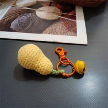 Handmade Crochet Fruit Keychain Pendant, Creative Knitted Fruit Design Keyring, Multicolor Backpack Charm, Phone Decoration - Multicolor - View 14