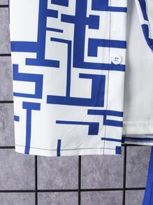 Conjunto de dos piezas para niño preadolescente con camisa informal a cuadros de manga corta y shorts para primavera y verano