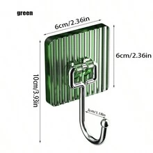 Móc treo tường không gây hư hại, keo dán chắc chắn, không cần khoan, dùng cho nhà bếp, phòng tắm và phòng khách - treo lên - Xem 6