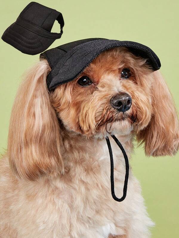 1pc Pet Accessory Baseball Cap Sun Hat For Dogs & Cats, Casual Solid/Red/Blue/Black/Orange/Camouflage/Leopard Print Fashionable Hat