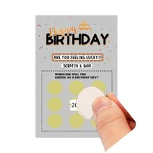 3入組生日賀卡，生日祝福卡，生日派對遊戲卡，生日驚喜刮刮卡，生日祝福卡（含信封） - 生日快樂 - 查看 5
