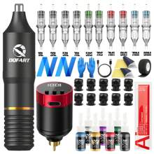 DQFART One Set Wireless Tattoo Machine Kit With 10pcs Tattoo Needles, Cartridges, 1300mAh Tattoo Power Supply, 7 Colors Tattoo Ink, Suitable For Beginners Tattoo Kit - Black - View 11
