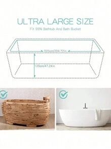 1pc/3pcs/5pcs/10pcs Disposable Bathtub Liners, Extra Large Bathtub Pads, Bathing Bags For Home, Hotel And Travel Use, With Positioning Stickers - 5pcs - View 7