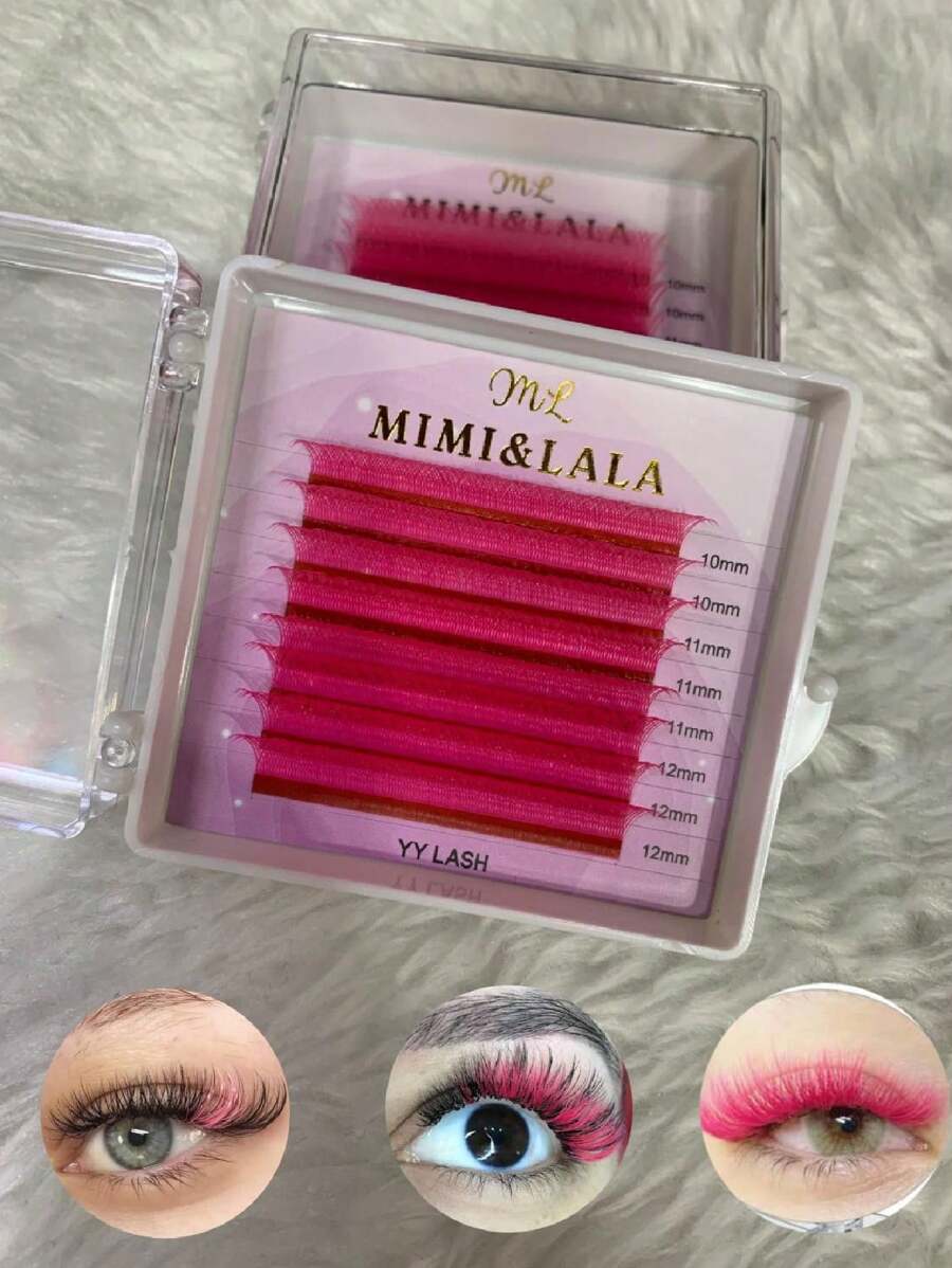 False Eyelashes - 粉色 - 查看 1