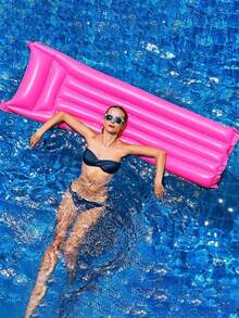1pc Mountable Lounger Float, Air Bed, Inflatable Lifesavers, Swimming Pool Float, Resistant, 183cm. Summer Holidays.