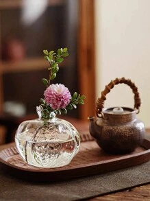 1 pièce Petit vase à fleurs vintage en verre en forme de grenade, décoration d'intérieur, vase à fleurs de bureau pour les arrangements floraux et la plantation aquatique, cadeau de fête