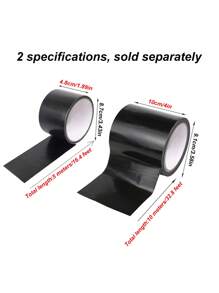 黑色重型管道膠帶，堅固，柔韌，無殘留，適用於各種天氣，手撕開- 批量用於修復，工業，專業使用的價值 - 黑色 - 查看 8