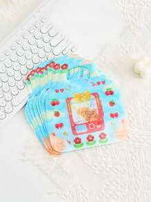 5pcs Cute Cartoon Shaped Self-Sealing Bags For Cookie, Biscuit, Candy, Snack, Dessert Packaging And Separation - Orange - View 10