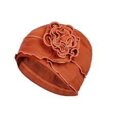 Awegeo 1/4/6件装女士纯色裹身式头巾，带荷叶边和花卉图案 - 弹力透气头带，休闲优雅风格；防滑贴合设计，柔软可调节面料，适合日常佩戴。 - A - 查看 20