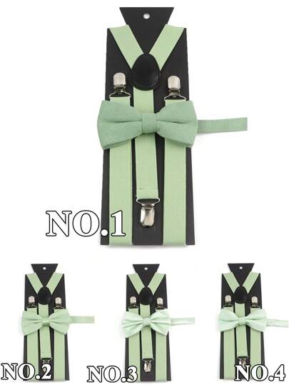 1 Set Tirantes elásticos en forma de Y y corbata de moño en color verde salvia para hombres (sin tarjeta de papel), adecuado para padrinos de boda, ceremonias de boda, graduación, baile de graduación, uso diario, disfraz de Halloween, apto para adolescentes, jóvenes, hombres, casual, al aire libre, atlético, vacaciones, regalos de graduación, cumpleaños, uso diario, accesorios de otoño-invierno