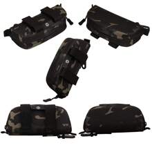 Tactical Sunglasses Carrying Case Black Molle Zipper Eyeglasses Hard Case With Clips - Dark Grey - View 2