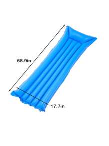 1 pieza Cama de agua flotante inflable para adulto con reposacabezas, silla reclinable de PVC con colchón de aire plegable - Amarillo - Ver 2