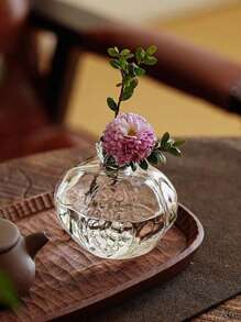 1 pièce Petit vase à fleurs vintage en verre en forme de grenade, décoration d'intérieur, vase à fleurs de bureau pour les arrangements floraux et la plantation aquatique, cadeau de fête