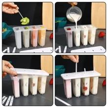 Homemade Ice Cream Molds, Home Popsicle Molds, Bring Your Own Ice Cream Sticks, Reusable, Can Make Four Ice Creams At A Time - White - View 5