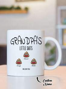 1 件带名字的定制祖父马克杯，大号祖父陶瓷马克杯实用礼物，送给祖父的独特礼物，祖父和孙女马克杯，送给爸爸的独特礼物，流行周年纪念礼物，毕业礼物，送给他未来祖父的个性化礼物，父亲节礼物水瓶 - 彩色 - 查看 3