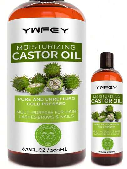 200ml Castor Oil Cold Pressed (Plastic Bottle) , Castor Hexane Free, For Face, Skin, Eyelashes