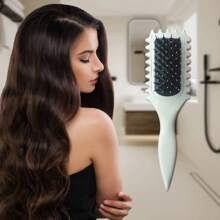 定義濕髮造型刷，無損傷髮絲的氣墊梳子，可用於拉直和捲曲髮型的造型梳 - 彩色 - 查看 13