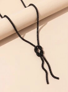 1 pieza Collar de nudos y borlas simple y personalizado, adecuado para uso diario y de moda para mujeres