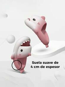 Sandalias De  Tiburón con  Estilo y Aventura en Cada Paso, Material Anti Deslizante. - Blanco y Rosa - Ver 8