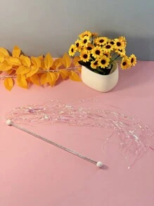 Pet Supplies Cat Interactive Toy Translucent Cat Teaser Wand With Rustling Paper & Tassel Fairy Cat Stick For Boredom Relief - Multicolor - View 11