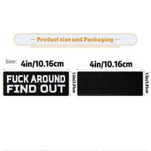 1 Stück Umkreis Finden Sie heraus Patches, 4" x 1,5" bestickte Patch mit Klettverschluss, lustige Moral Patches für Rucksack Weste Kappe Hut Jacke (Aufnäher oder Klettband)