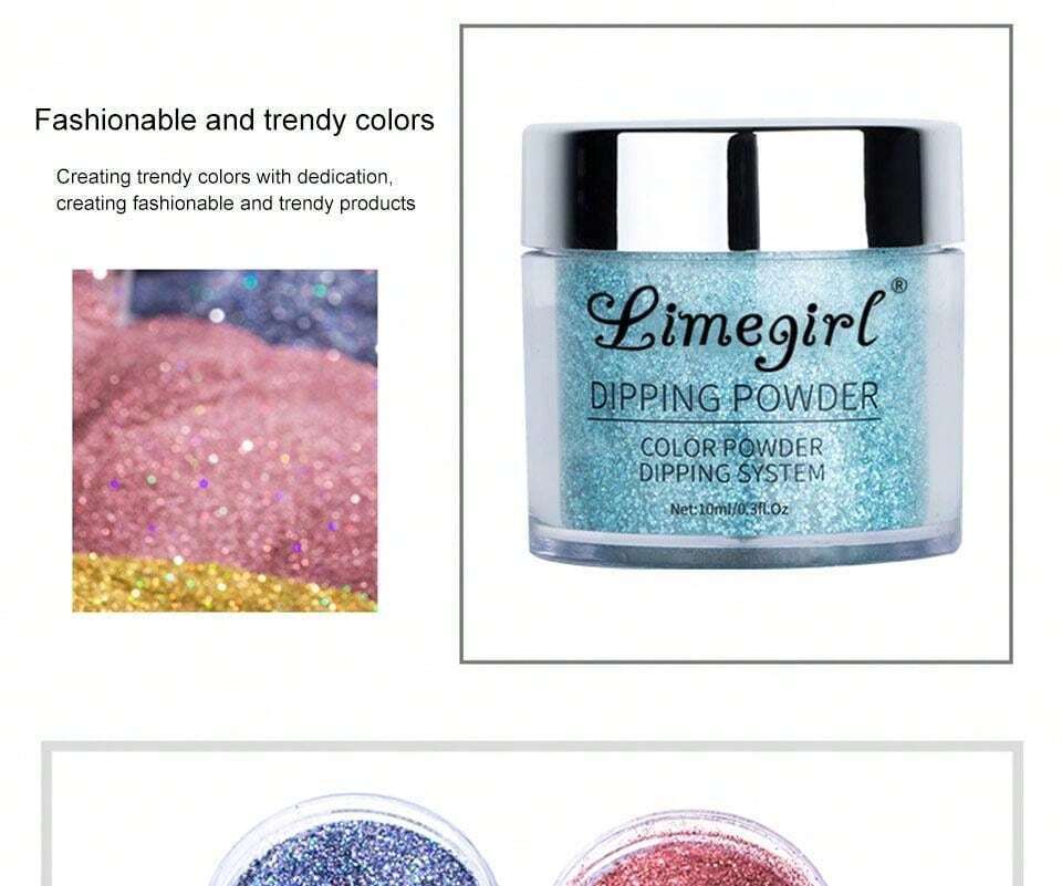 LIMEGIRL 30pcs Spring Dip Powder Nail Kit Starter 24 Candy Colors