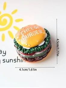 1 件/2 件/4 件 3D 薯条和汉堡树脂冰箱贴，创意家居装饰贴纸最佳礼物生日学校装饰学校惊喜宿舍装饰返校 - 1件 - 查看 5