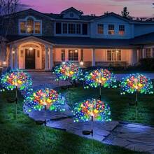420 LED Éclairage de jardin solaire, Éclairage de feux d'artifice solaires, Lumières solaires extérieures étanches à 8 modes pour jardin, terrasse, allée, chemin, fête, mariage, décoration, 360/200/60 LED, décoration d'automne, décoration de Noël, décoration extérieure de maison