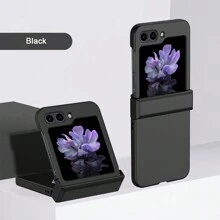 Compatible With Samsung Galaxy Z Flip 5 Folding Phone Cases,Cute Fashion Anti Drop Full Protection Ruggedness Case - Black - View 1
