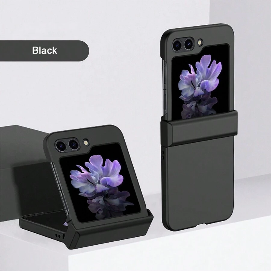 Compatible With Samsung Galaxy Z Flip 5 Folding Phone Cases,Cute Fashion Anti Drop Full Protection Ruggedness Case - Black - View 1